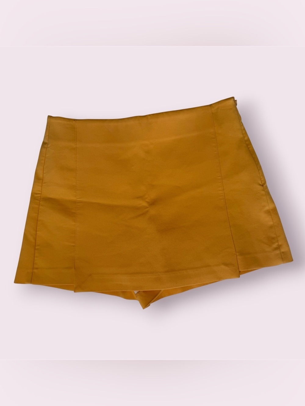 Zara Yellow Orange Mini Skort Size Small